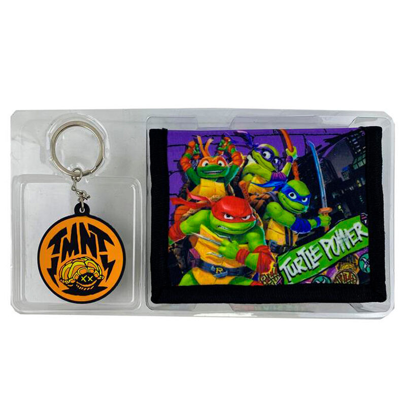 Ninja Turtles portemonnee + sleutelhanger set