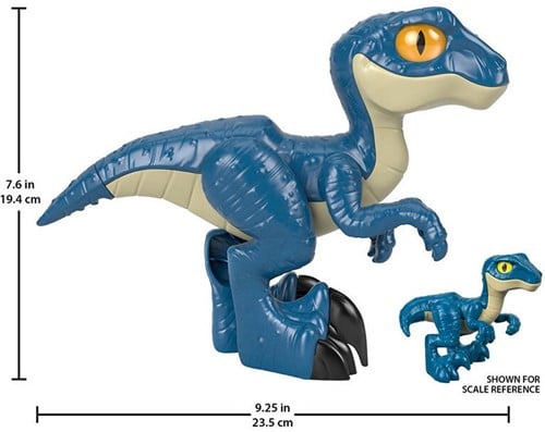 Mattel Jurassic World Camp Cretaceous XL Dino Raptor 15x16cm