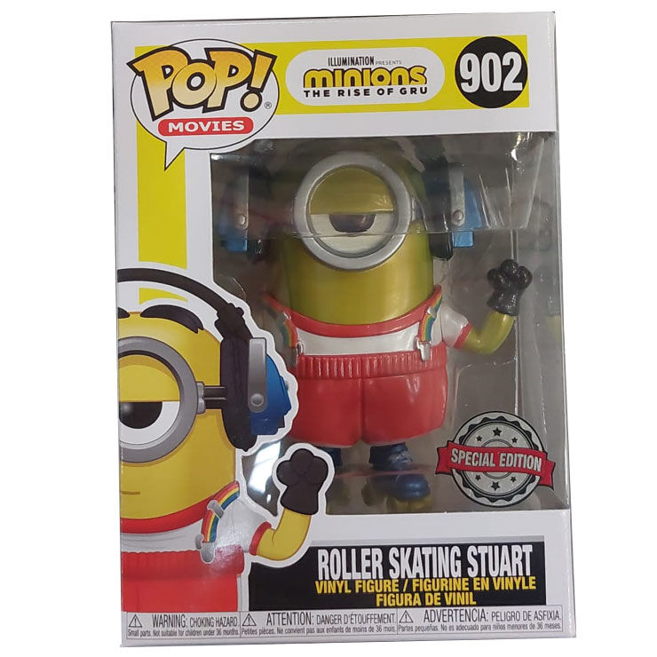 Set Funko POP! & T-shirt Minions Roller Skating Stuart Metallic Exclusive