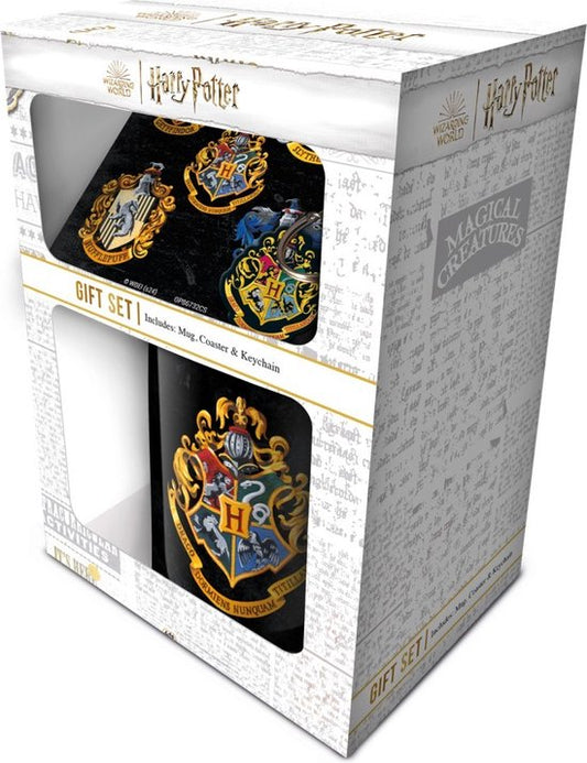 Harry Potter (Colourful Crest) Cadeauset (Beker, Onderzetter & Sleutelhanger)