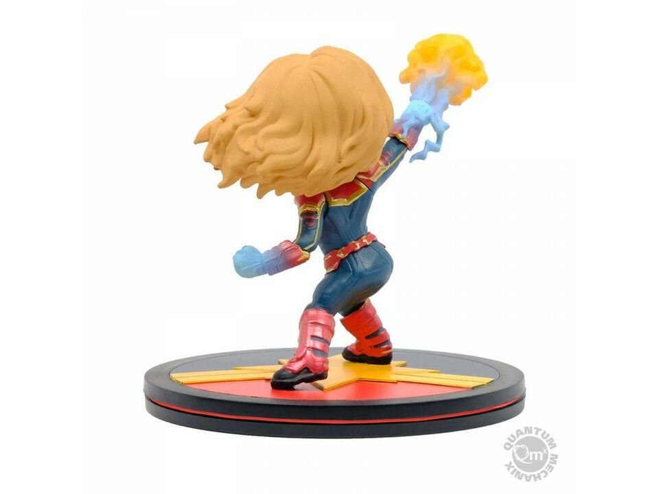 Quantum Mechanix Captain Marvel Q-Fig Beeldje Captain Marvel 9 cm Blauw Standaard