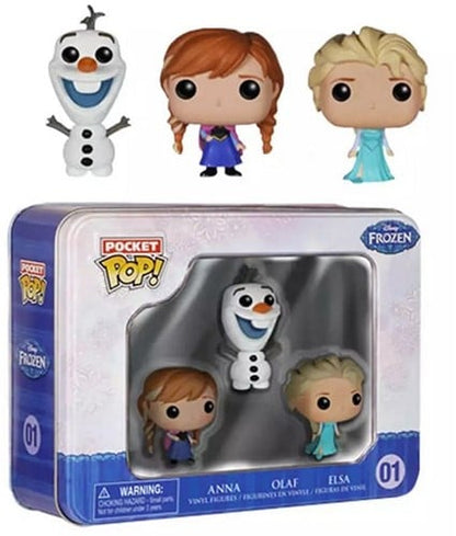 Funko Pocket POP! 3-Pack Blik Elsa, Anna & Olaf