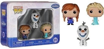 Funko Pocket POP! 3-Pack Blik Elsa, Anna & Olaf