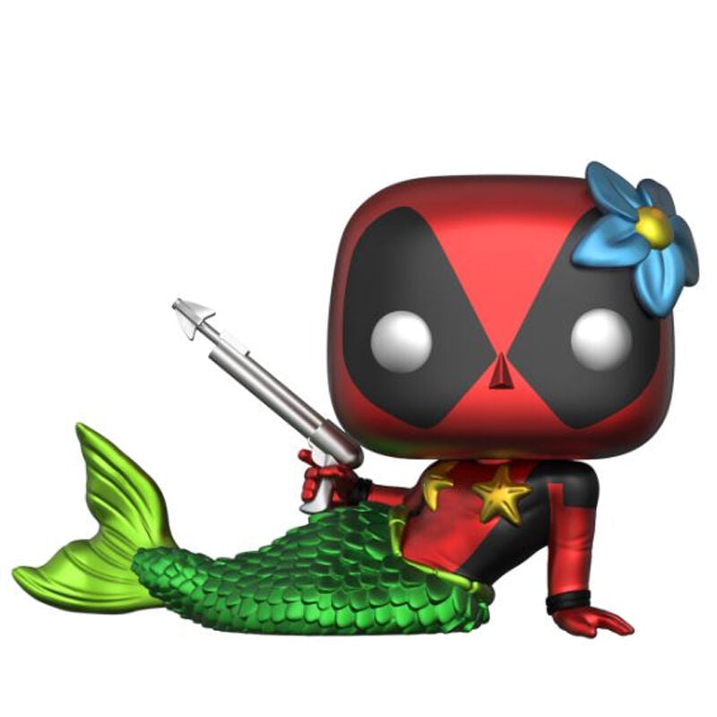 Set figure POP &amp; T-shirt Marvel Deadpool Mermaid Exclusive