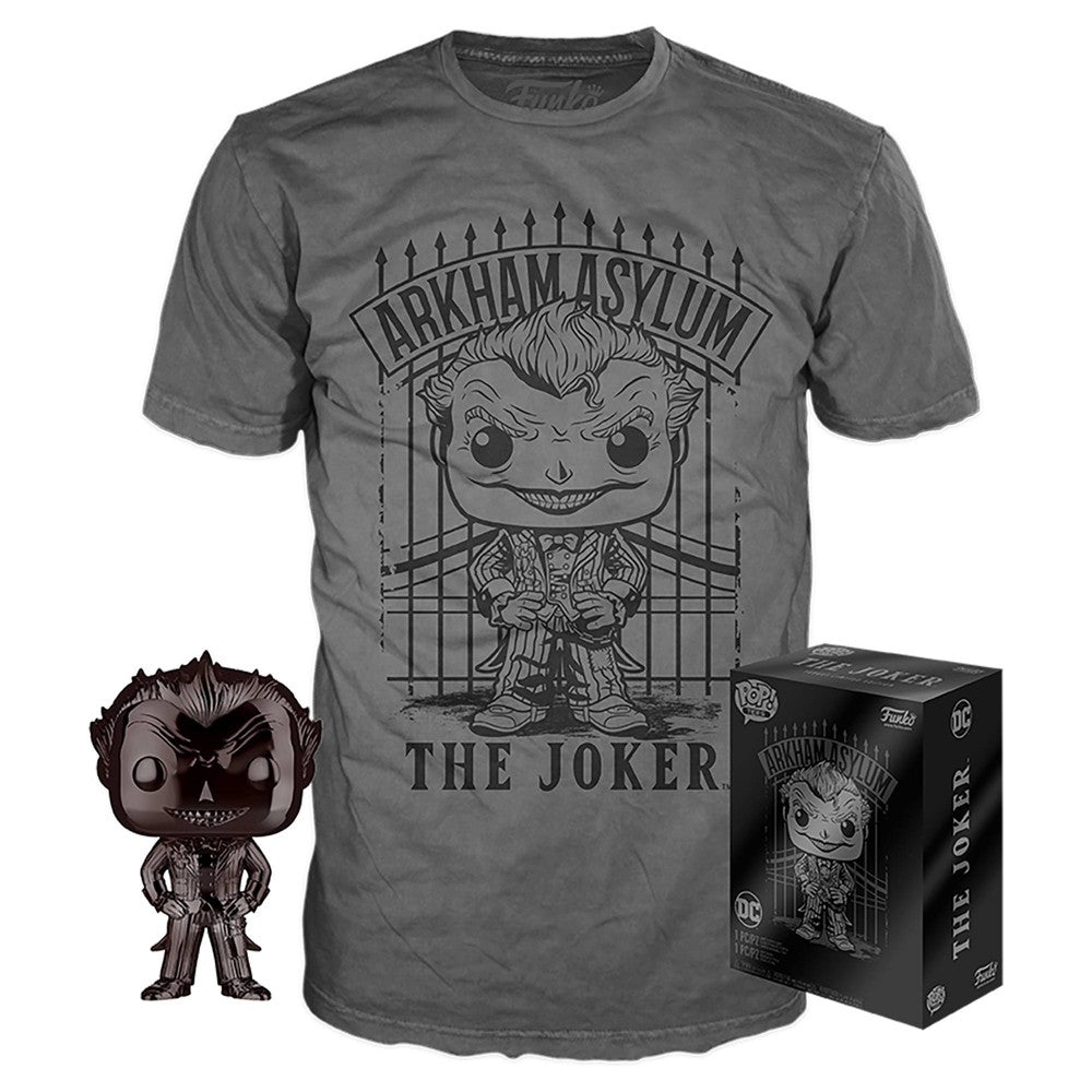 Funko POP-Set! &amp; T-Shirt DC Comics Der Joker Exklusiv