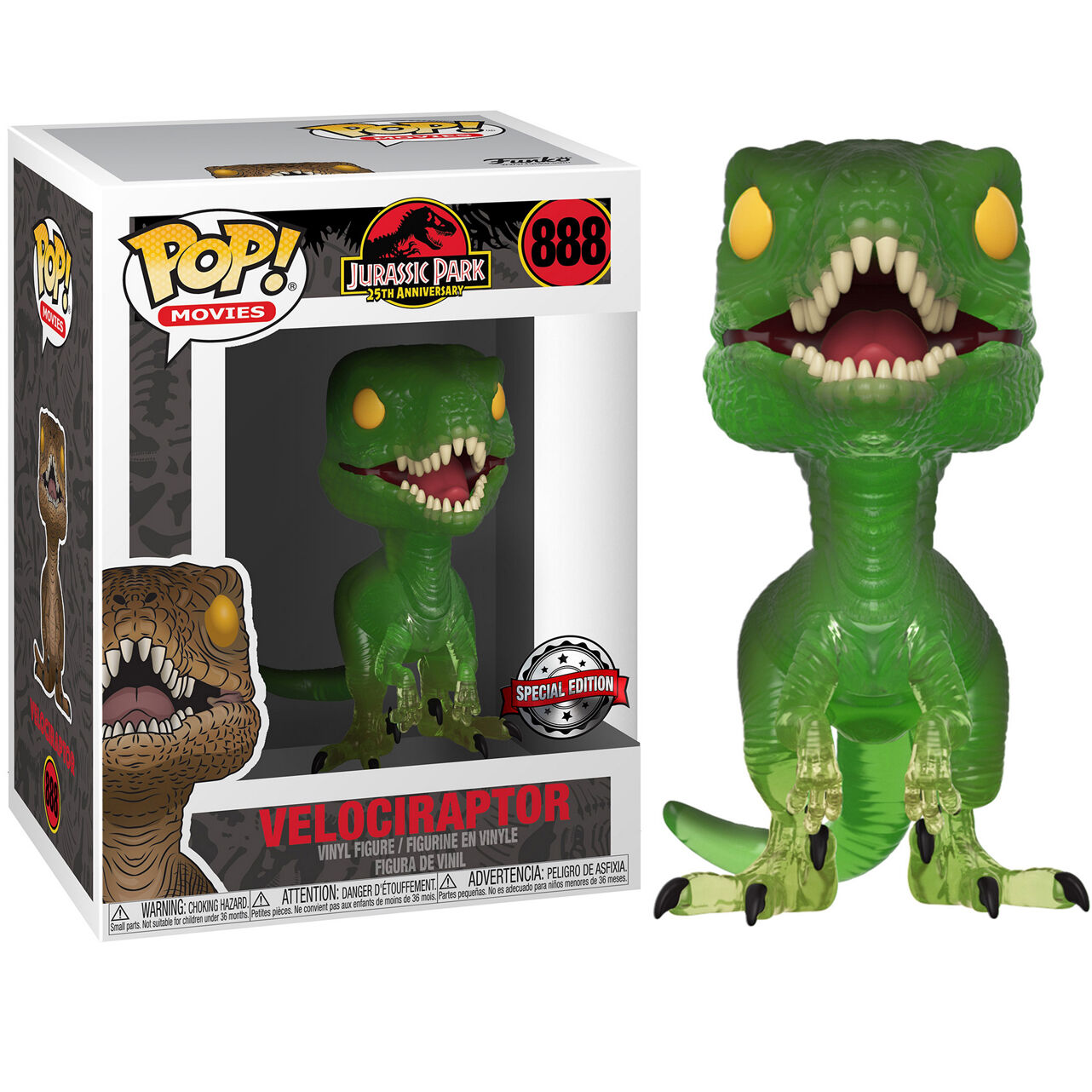 Funko POP-Set! &amp; T-Shirt Jurassic Park Velociraptor Exklusiv