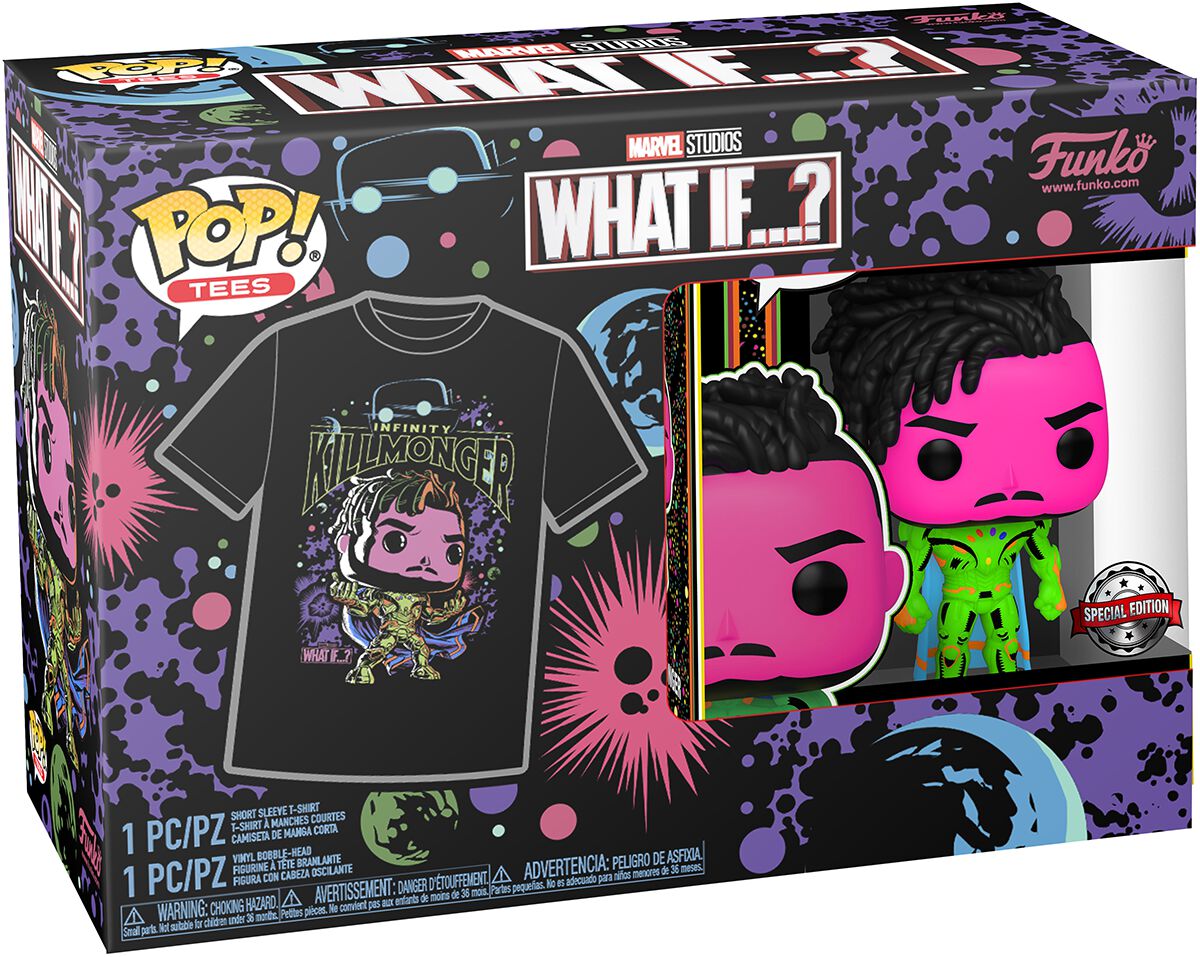 Set Funko POP! &amp; T-shirt Marvel What if....? Killmonger