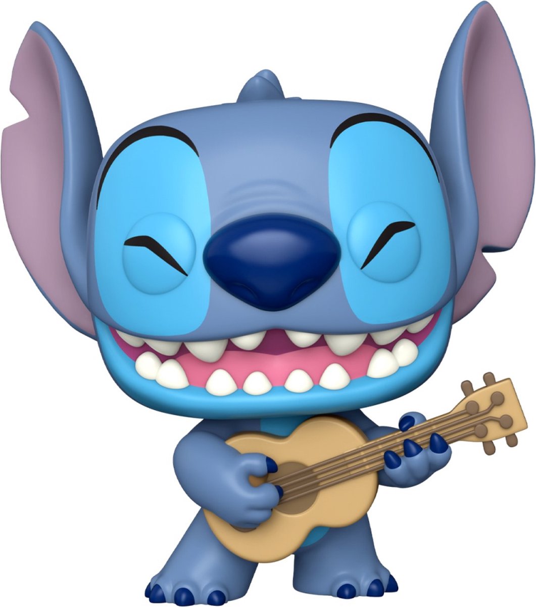 Lilo & Stitch Stitch with Ukulele (Jumbo Pop!) vinyl figuur 1419 Funko Pop!